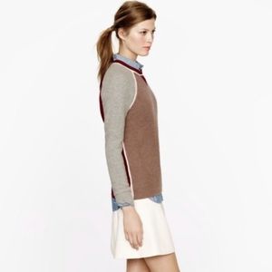 J Crew Cashmere Color Block Sweater